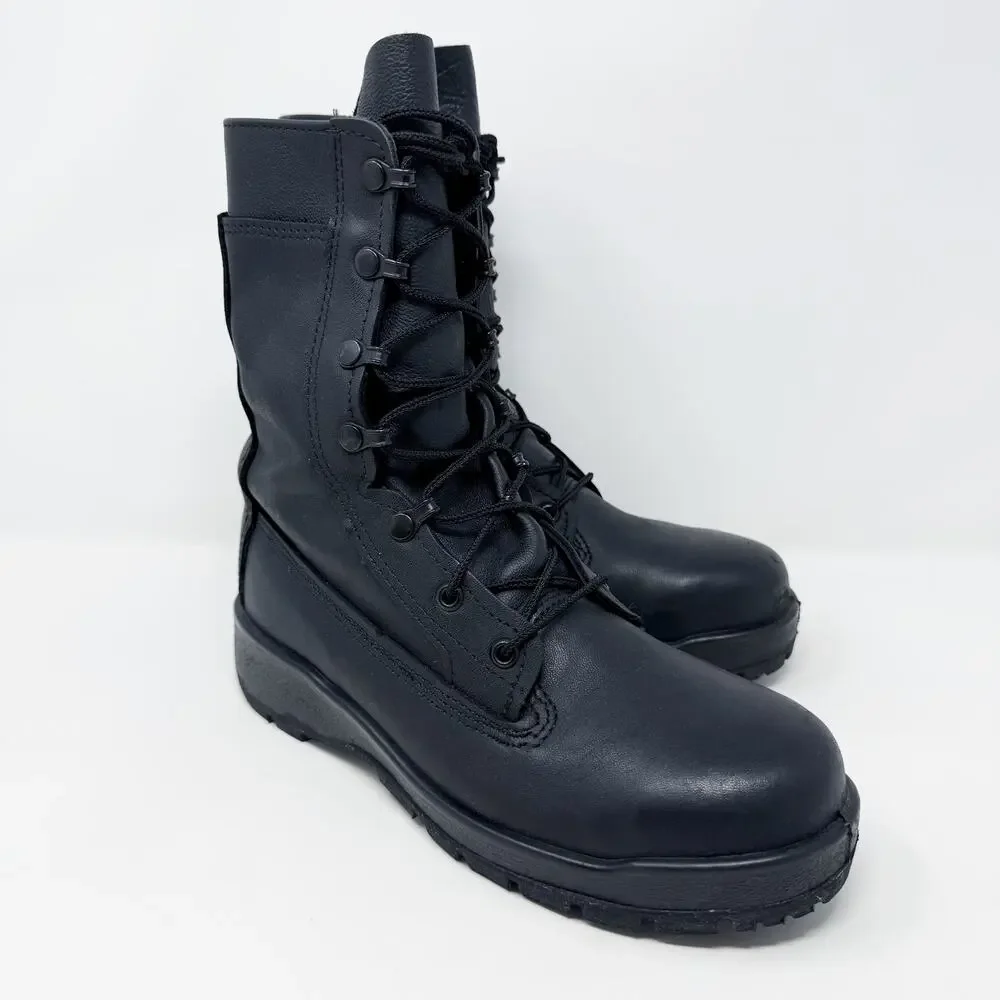 Belleville Black Leather Jump Boots Combat Men's Size 8 Steel Toe Vibram Sole